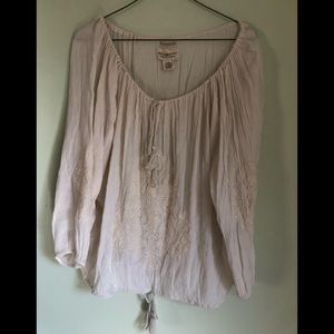 Ralph Lauren gorgeous cream embroidered blouse
